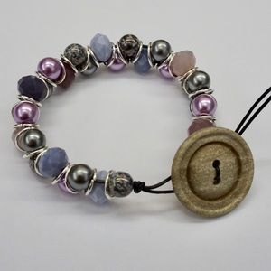 Handmade Beaded Button Bracelet
